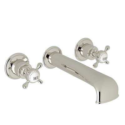 Perrin & Rowe U.3581X-PN/TO - Edwardian™ Wall Mount Tub Filler Trim With U-Spout