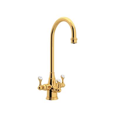 Perrin & Rowe U.1220LS-EG-2 - Georgian Era™ Three Handle Bar/Food Prep Filter Kitchen Faucet
