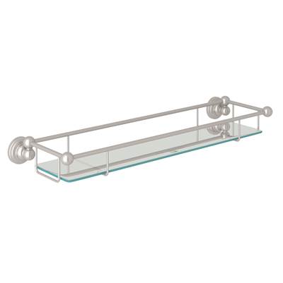 Perrin & Rowe U.6953STN - Edwardian™ Wall Mount Tempered Glass Vanity Shelf