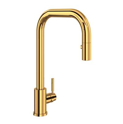Perrin & Rowe U.4046L-EG-2 - Holbornโข Pull-Down Kitchen Faucet With U-Spout