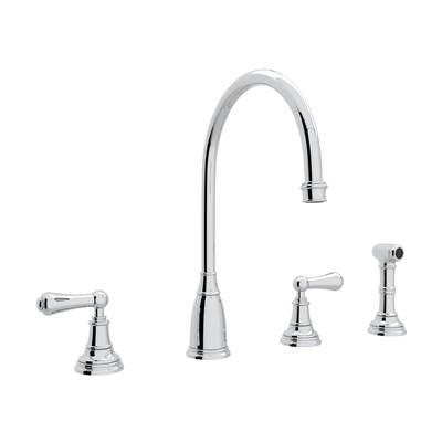 Perrin & Rowe U.4736L-APC-2 - Georgian Era™ Two Handle Kitchen Faucet With Side Spray