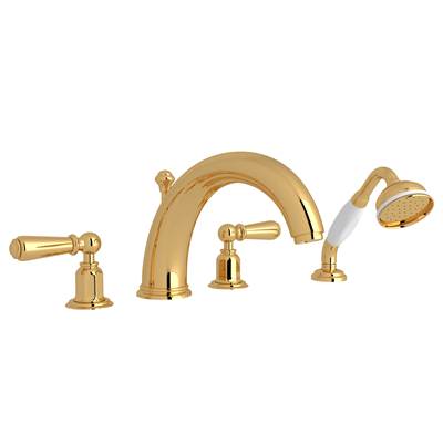 Perrin & Rowe U.3248L-EG - Edwardian™ 4-Hole Deck Mount Tub Filler