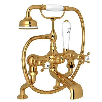 Perrin & Rowe U.3501X/1-ULB - Traditional Exposed Deck Mount Tub Filler