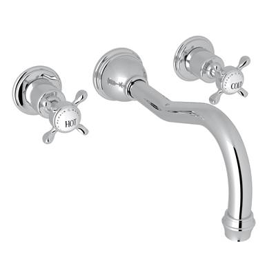 Perrin & Rowe U.3781X-APC/TO - Edwardian™ Wall Mount Tub Filler Trim With Column Spout