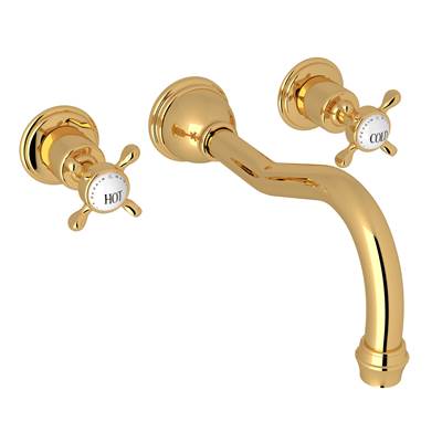 Perrin & Rowe U.3781X-EG/TO - Edwardian™ Wall Mount Tub Filler Trim With Column Spout