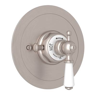 Perrin & Rowe U.5565L-STN/TO - Edwardian™ 3/4" Round Thermostatic Trim Without Volume Control