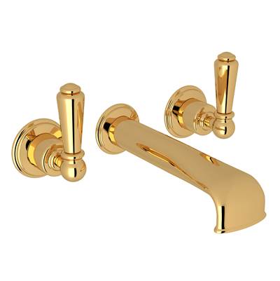 Perrin & Rowe U.3580L-EG/TO - Edwardian™ Wall Mount Tub Filler Trim With U-Spout