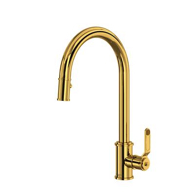 Perrin & Rowe U.4544HT-ULB-2 - Armstrong™ Pull-Down Kitchen Faucet With C-Spout