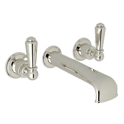 Perrin & Rowe U.3580L-PN/TO - Edwardian™ Wall Mount Tub Filler Trim With U-Spout