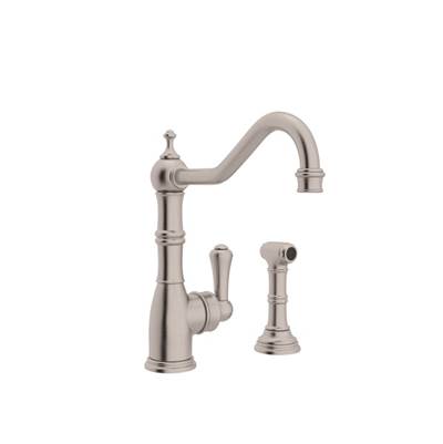 Perrin & Rowe U.4746STN-2 - Edwardian™ Kitchen Faucet With Side Spray