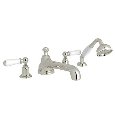 Perrin & Rowe U.3737L-PN - Edwardian™ 4-Hole Deck Mount Tub Filler With Low Spout