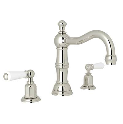 Perrin & Rowe U.3720L-PN-2 - Edwardian™ Widespread Lavatory Faucet With Column Spout