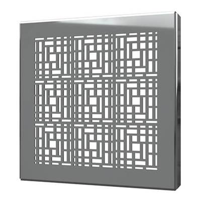 Quick Drain DECO05-P - Square Drain Cover 5In Deco Polished Ss