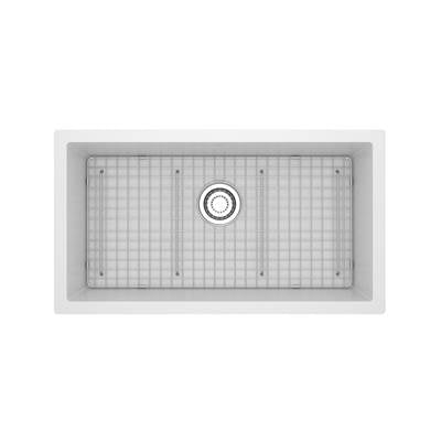Riobel FAUM3318WH - Fonsa™ 33" Quartz Single Bowl Undermount Kitchen Sink