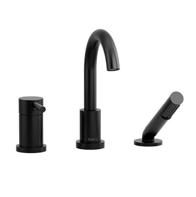 Riobel Pro TCO16BK - Conik™ 3-Hole Pressure Balance Deck Mount Tub Filler Trim