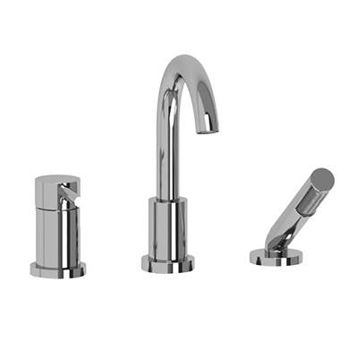 Riobel Pro TCO16C - Conikโข 3-Hole Pressure Balance Deck Mount Tub Filler Trim