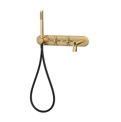 Rubi RLX32DOR - Lexa W-Mounted Bath Faucet Brushed Gold