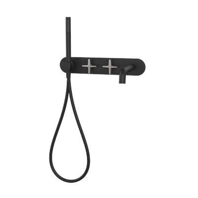 Rubi RLX32DBKIX - Lexa W-Mounted Bath Faucet Matte Black - Stainless Steel
