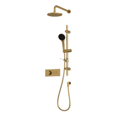 Rubi RON855OR - On 1/2'' Therm. Set Xon69 Round Shower Head Gold