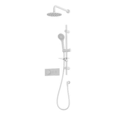 Rubi RON855WH - On 1/2'' Therm. Set Xon69 Round Shower Head Matte White