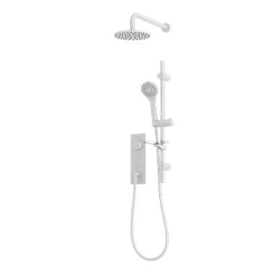 Rubi RON857WH - On 1/2'' Therm. Set Xon69E Round Shower Head Matte White
