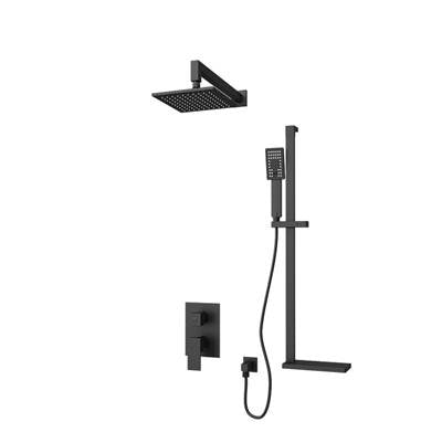 Rubi RQT715BK - Quatro 1/2'' P. Bal. Shower Set Matte Black