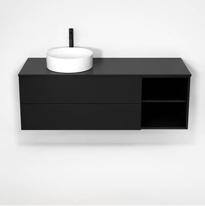 Rubi RHS1400LK01MBK - Haus Cabinet/Laminate Top/Without Legs Set Mbk