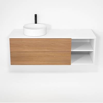 Rubi RHS1400LK01MBL-NO - Haus Cabinet/Laminate Top/Without Legs Set Mbl+No