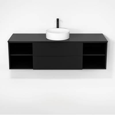 Rubi RHS1600K01MBK - Haus Cabinet/Laminate Top/Without Legs Set Mbk