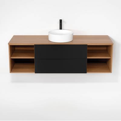 Rubi RHS1600K01NO-MBK - Haus Cabinet/Laminate Top/Without Legs Set No+Mbk