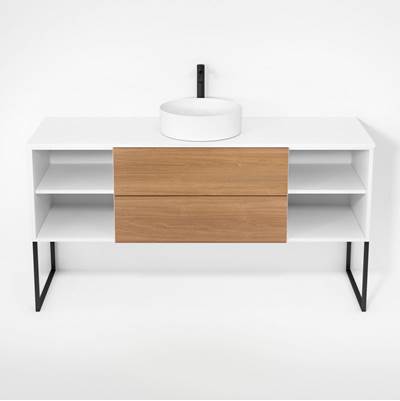 Rubi RHS1600KU01MBL-NO - Haus Cabinet/Laminate Top/U Legs Set Mbl+No