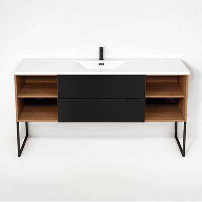 Rubi RHS1600KU02NO-MBK - Haus Cabinet/Basin/U Legs Set No+Mbk