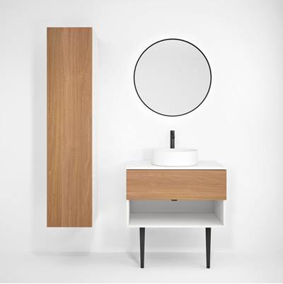 Rubi RHS380LMBL-NO - Haus Reversible Linen Cabinet Mbl+No