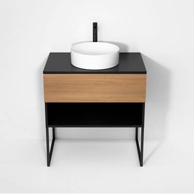 Rubi RHS800KU01MBK-NO - Haus Cabinet/Laminate Top/U Legs Set Mbk+No