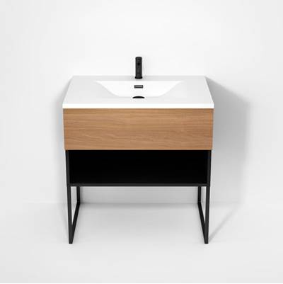 Rubi RHS800KU02MBK-NO - Haus Cabinet/Basin/U Legs Set Mbk+No