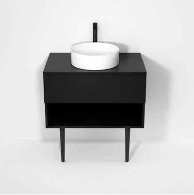 Rubi RHS800KV01MBK - Haus Cabinet/Laminate Top/Cone Legs Set Mbk