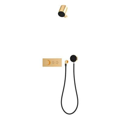 Rubi RON851OR - On 1/2'' Therm. Shower Set 2 Way Div. Xon69 Brushed Gold