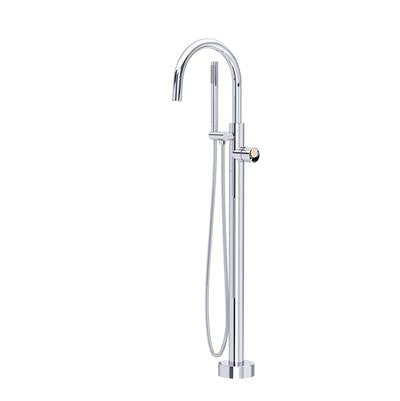Rohl TEC06HF1IWPCN - Eclissi™ Single Hole Floor Mount Tub Filler Trim With C-Spout