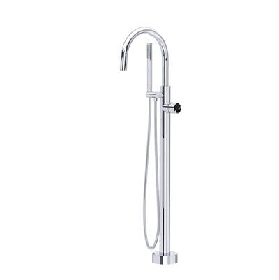 Rohl TEC06HF1IWPCB - Eclissi™ Single Hole Floor Mount Tub Filler Trim With C-Spout