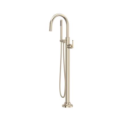 Rohl TAP05HF1LMSTN - Apothecary™ Single Hole Floor Mount Tub Filler Trim