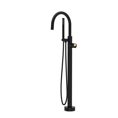 Rohl TEC06HF1IWMBG - Eclissi™ Single Hole Floor Mount Tub Filler Trim With C-Spout