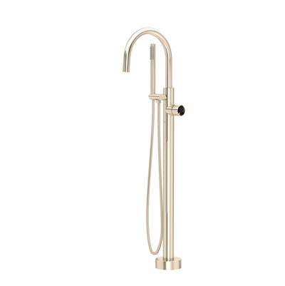 Rohl TEC06HF1IWSNB - Eclissi™ Single Hole Floor Mount Tub Filler Trim With C-Spout