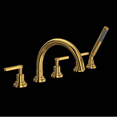 Rohl A2214LMULB - Lombardia® 5-Hole Deck Mount Tub Filler With C-Spout