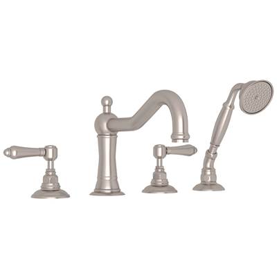 Rohl A1404LMSTN - Acqui® 4-Hole Deck Mount Tub Filler