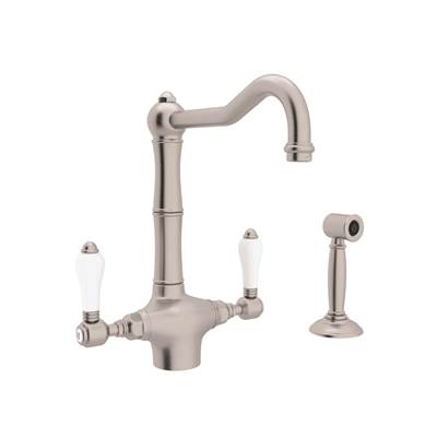 Rohl A1679LPWSSTN-2 - Acqui® Two Handle Kitchen Faucet With Side Spray