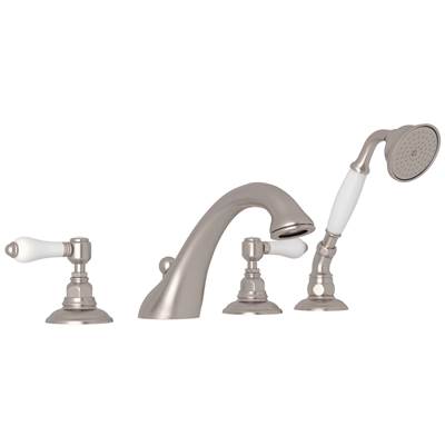 Rohl A1464LPSTN - Acqui® 4-Hole Deck Mount Tub Filler