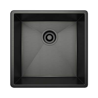 Rohl RSS1515BKS - Forze™ 15" Single Bowl Stainless Steel Kitchen Or Bar/Food Prep Sink