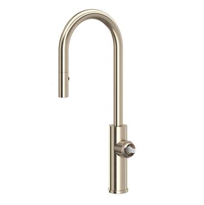 Rohl EC65D1STN - Eclissi™ Pull-Down Bar/Food Prep Kitchen Faucet With C-Spout - Less Handle
