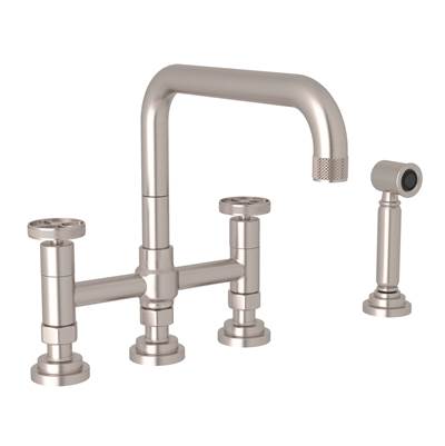 Rohl A3358IWWSSTN-2 - Campo™ Bridge Kitchen Faucet With Side Spray