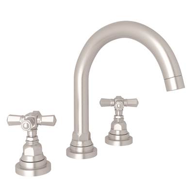 Rohl A2328XMSTN-2 - San Giovanni™ Widespread Lavatory Faucet With C-Spout